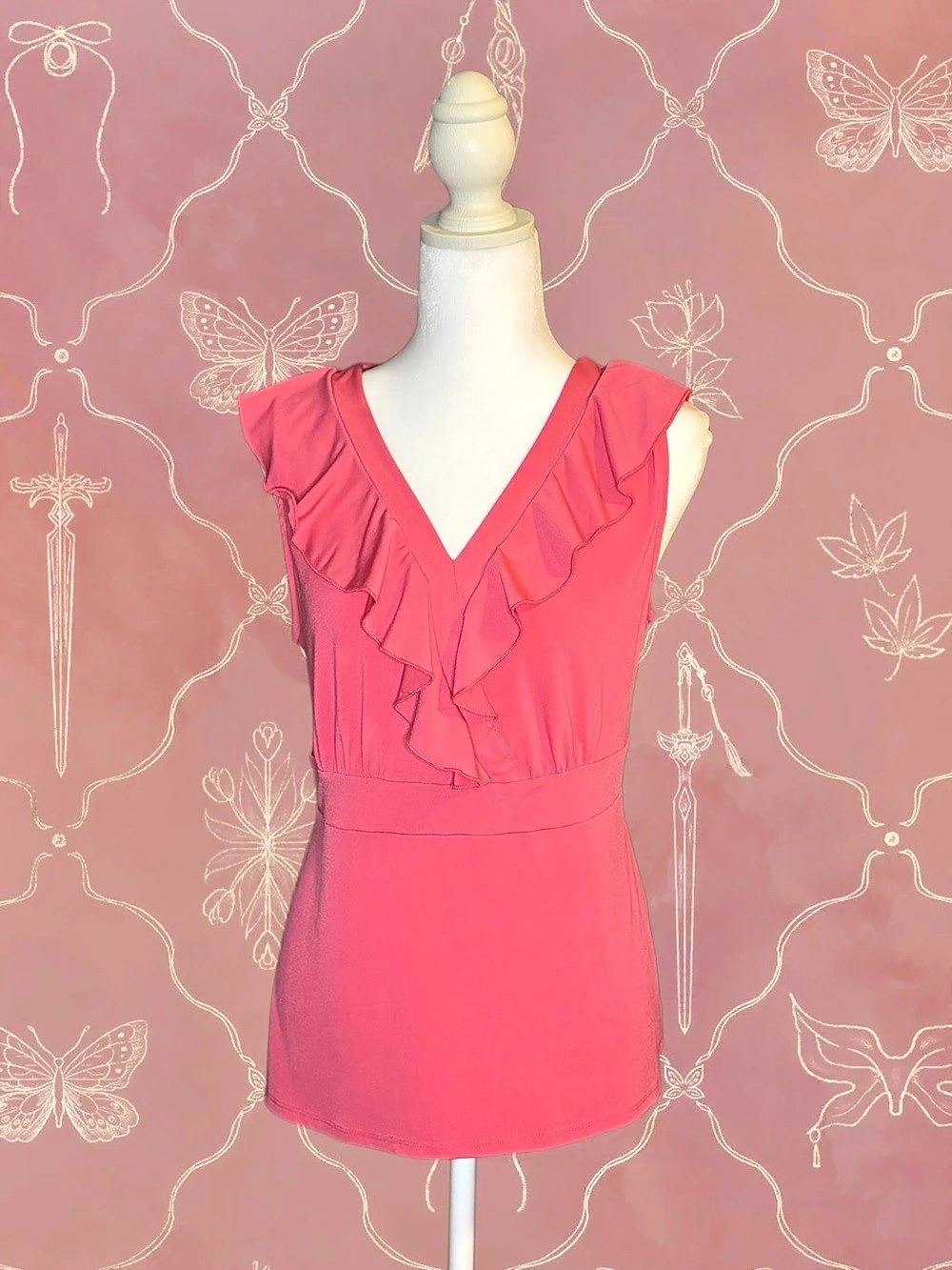 Pink Ruffle Blouse - Picture 3 of 3
